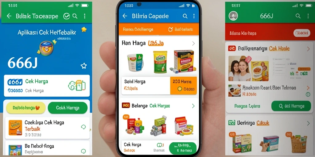 Antarmuka aplikasi 666J yang menampilkan daftar harga produk.