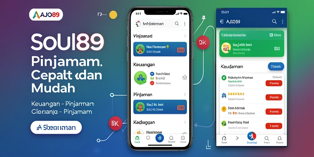 Antarmuka aplikasi AJO89 yang menarik dan mudah digunakan untuk pengajuan pinjaman.