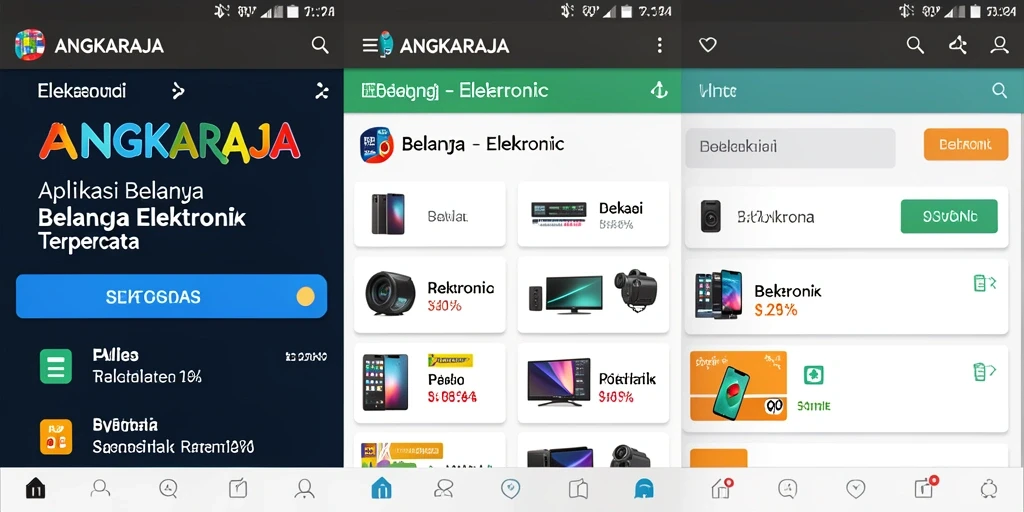 Antarmuka aplikasi ANGKARAJA yang memudahkan berbelanja elektronik.