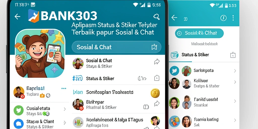 Tampilan antarmuka aplikasi BANK303 yang menarik dan user-friendly.