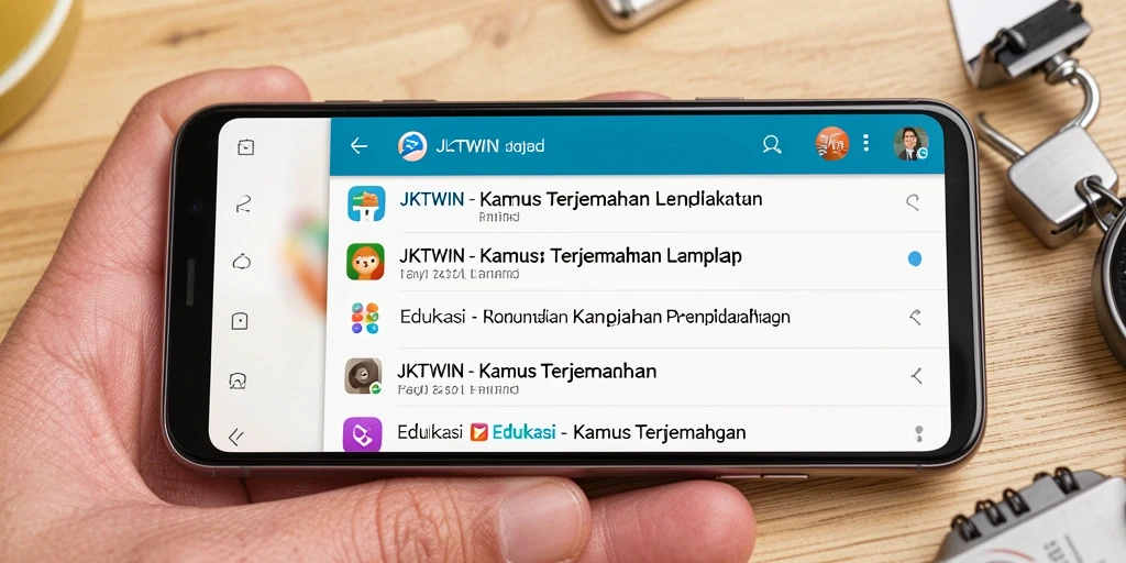 Tampilan antarmuka JKTWIN yang sederhana dan fungsional.