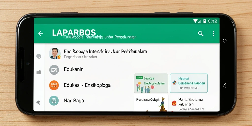 Tampilan antarmuka LAPARBOS yang menarik dan informatif.