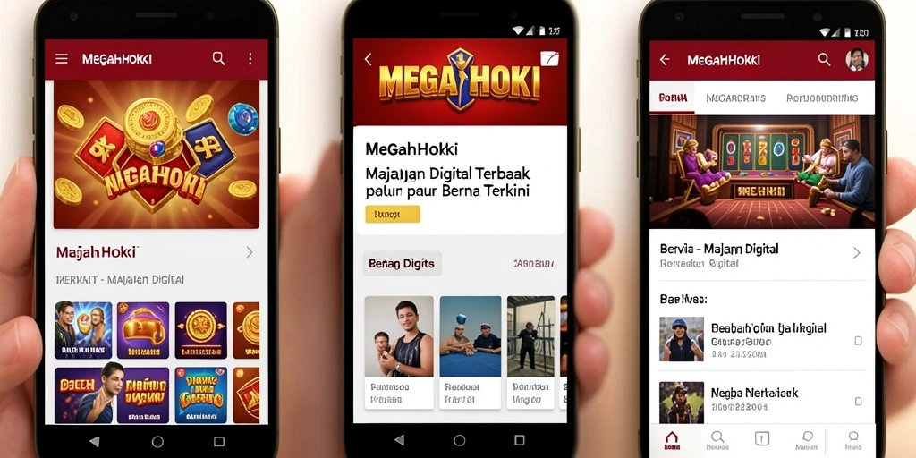 Tampilan antarmuka MEGAHOKI yang modern dan interaktif.
