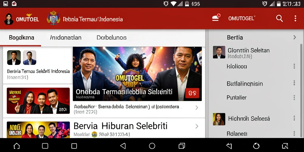Antarmuka yang menarik dengan berita dan foto selebriti terbaru.