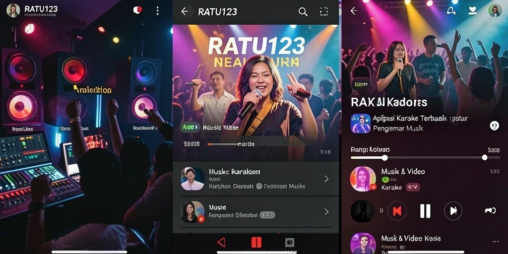 Antarmuka pengguna RATU123 yang menarik dan mudah digunakan untuk karaoke.