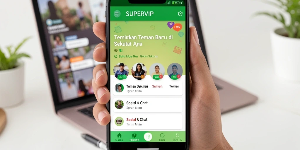 Tampilan antarmuka SUPERVIP yang user-friendly dan menarik.